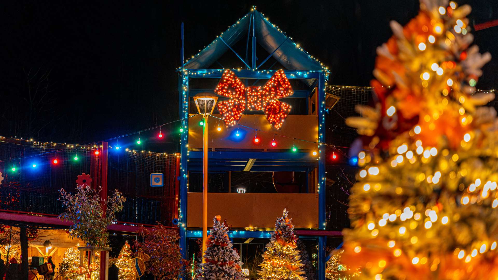 Walibi Winter by night