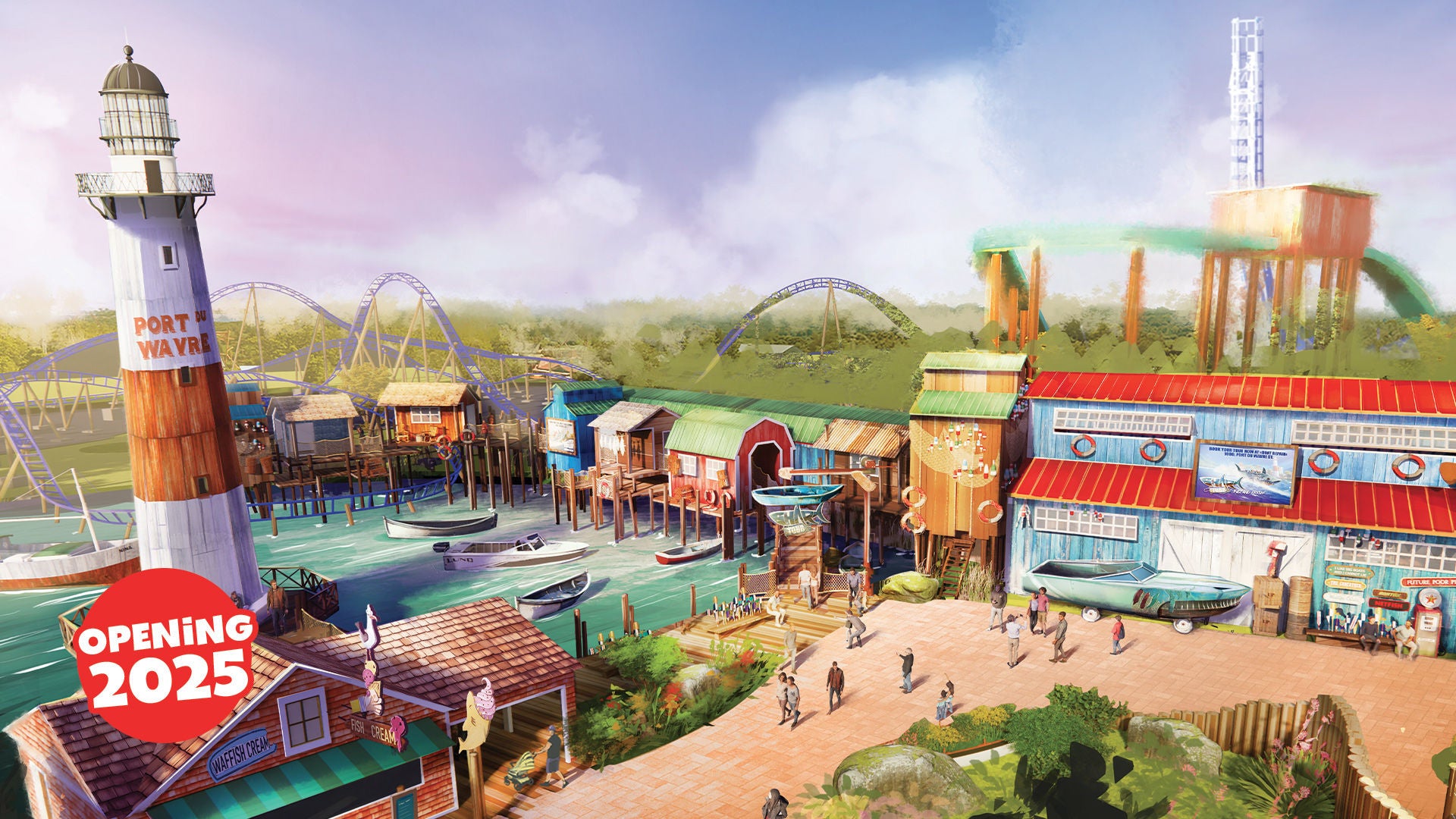 Dock World, le nouveau monde immersif d'une zone portuaire du parc d'attractions Walibi Belgium