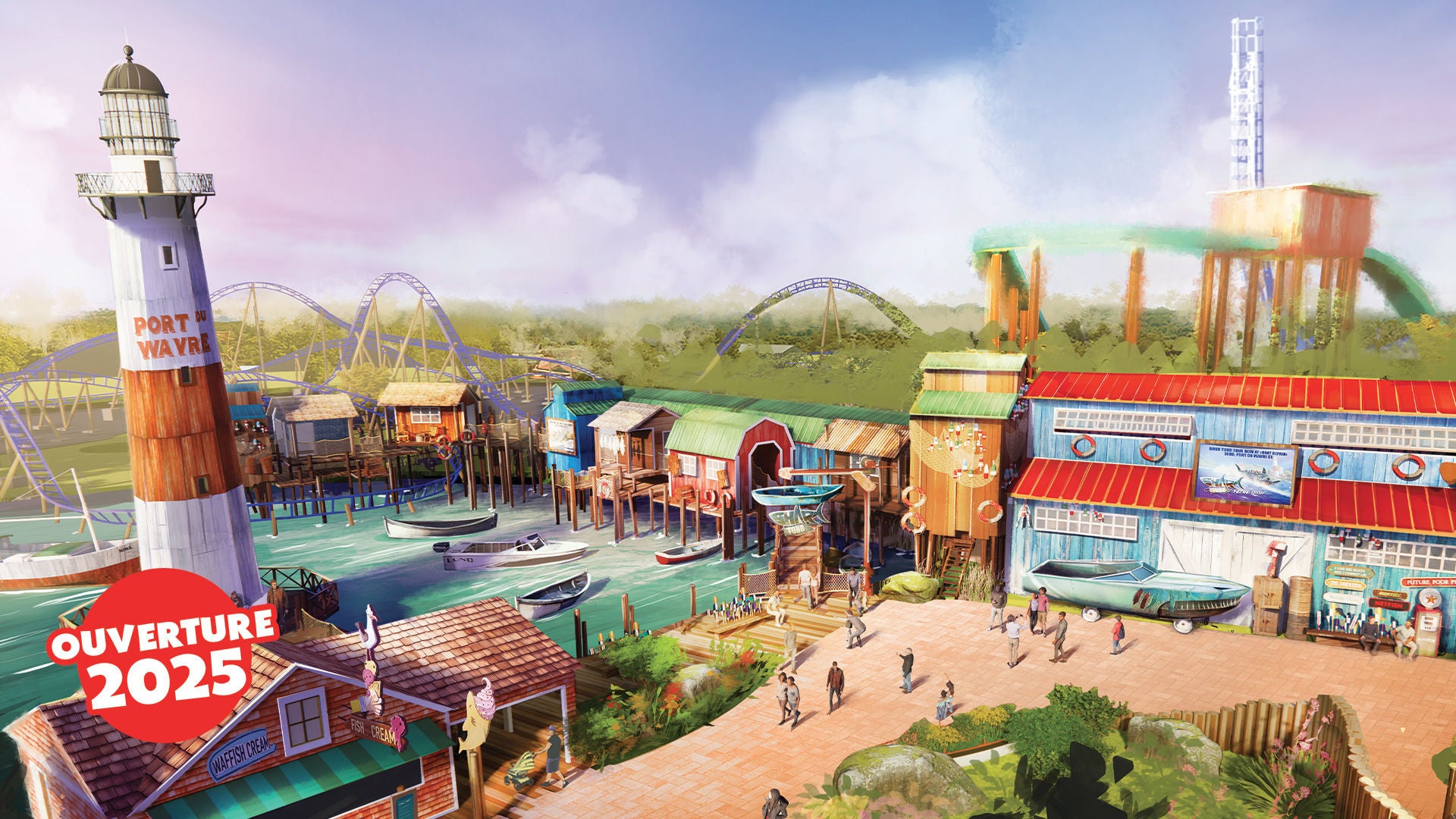 Dock World, le nouveau monde immersif d'une zone portuaire du parc d'attractions Walibi Belgium