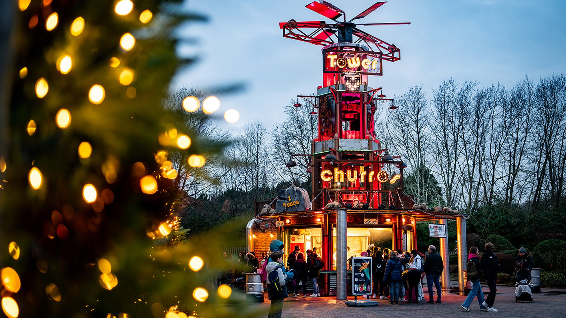 Walibi Winter by night